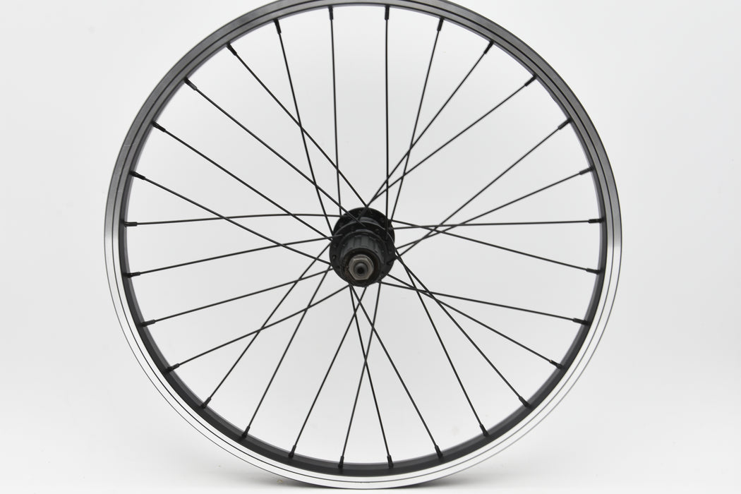 20 X 1.75 Rear Folding Bike MTB Wheel, Black Shimano 8-9 Speed Cassette