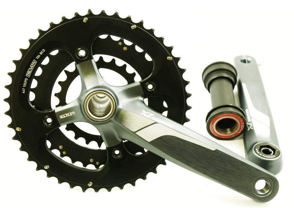 SRAM X7 10 SPEED TRIPLE CHAINWHEEL CHAINSET 175mm PRESS FIT BB 44-33-22 RRP