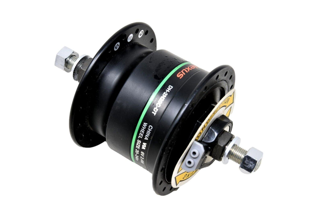 Shimano Nexus Dynamo Hub DH-2N20C-DT 36 Hole 6v 2.4w For 20" Or 24" Wheels Black