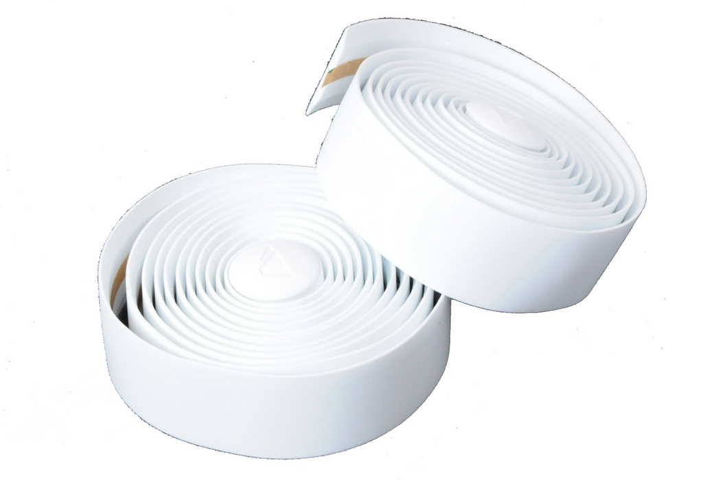 Pair Road Bike Bicycle Anti Slip Handlebar Tape And Bar Ends Foam Padded - White