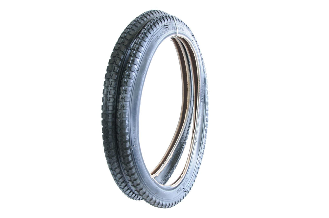 PAIR (2) 350A 14 x 1 3-8" x 1 5-8" (44-288) CHOPPER ERA BIKE CYCLE TYRES BLACK