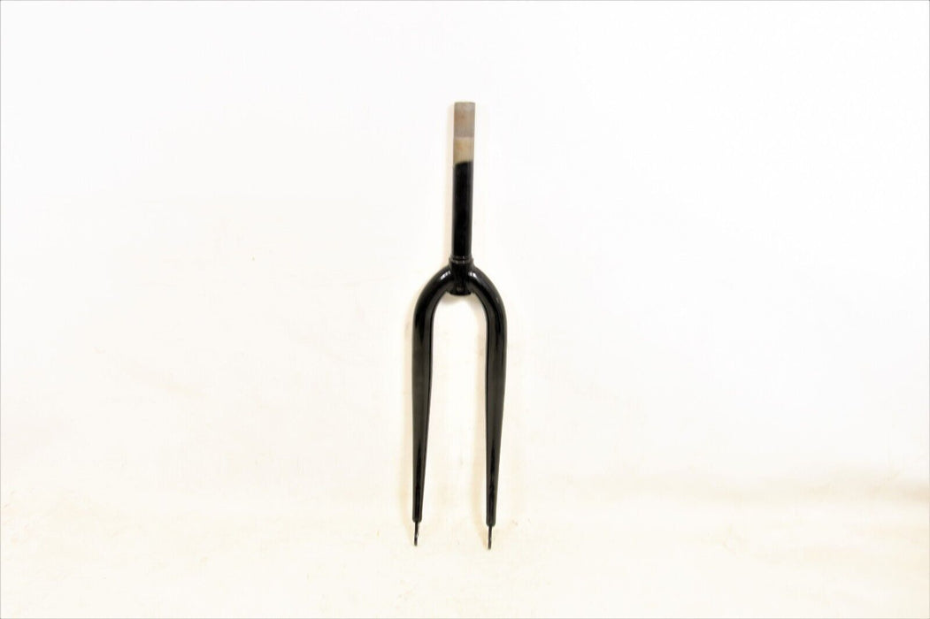 27” or 700c Bike Fork 25.4mm Black 190mm 1" Threaded Steerer Axle To Crown 400mm