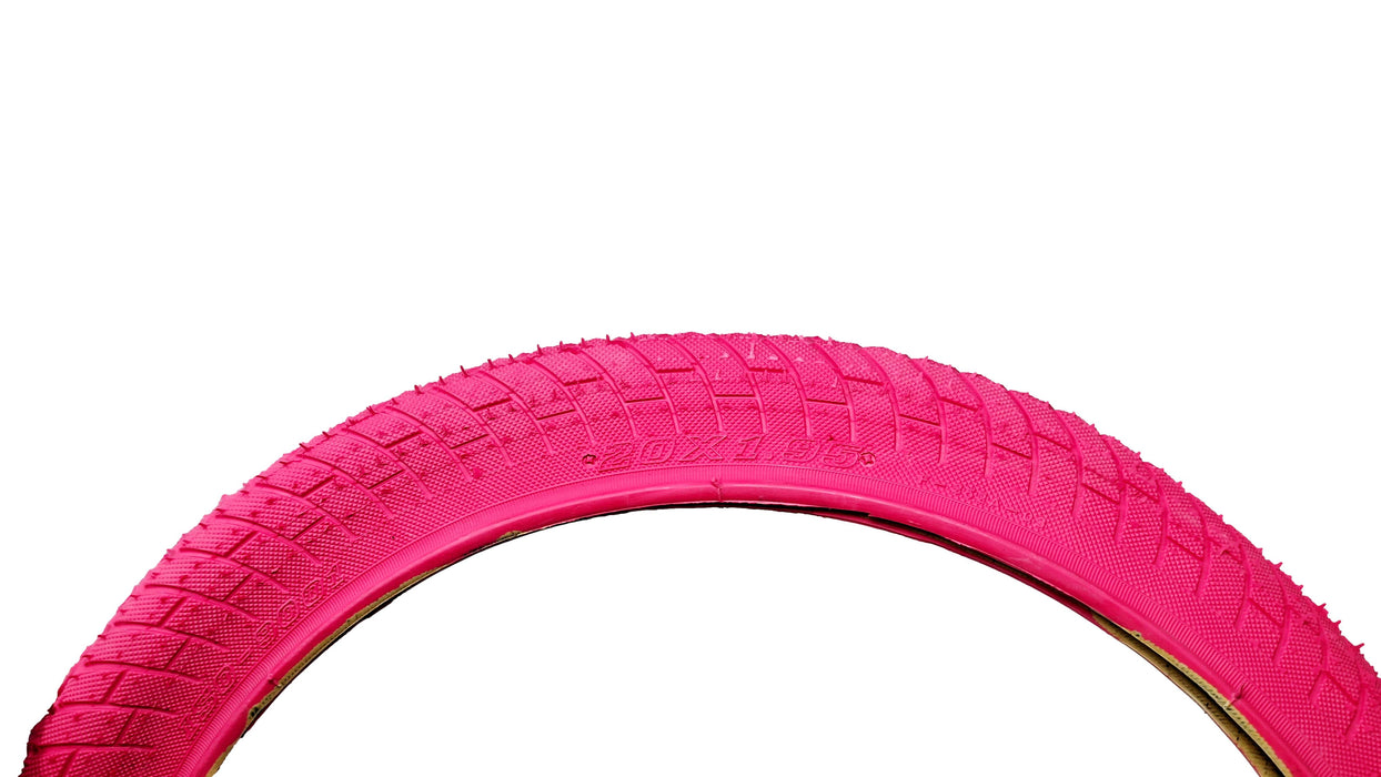 20 x 1.95 (47-406) Pink BMX Bike / Freestyler Semi Slick Tyre Or Tubes