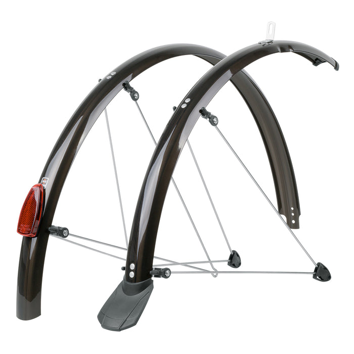 SKS Chromo Plastic Full Mudguard Set 26 Wheel P65 MTB Bike 65mm Width Black ATB, Cruiser