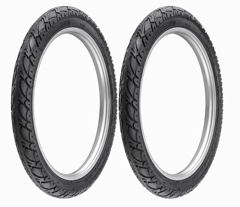 16 x 2.50 (64 - 305) Heavy Duty Electric Bike Black Scooter Tyres Max Load 85KG