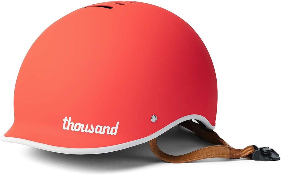 Thousand Heritage Collection Adult Bike Helmet Original Low Profile Retro Commuter Cycling Helmet Large 59 - 62cm Daybreak Red (matt)