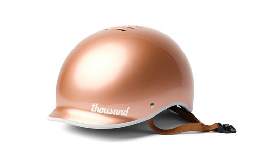 Thousand Heritage Collection Adult Bike Helmet Original Low Profile Retro Commuter Cycling Helmet Medium 57cm - 59cm Rose Gold Colour