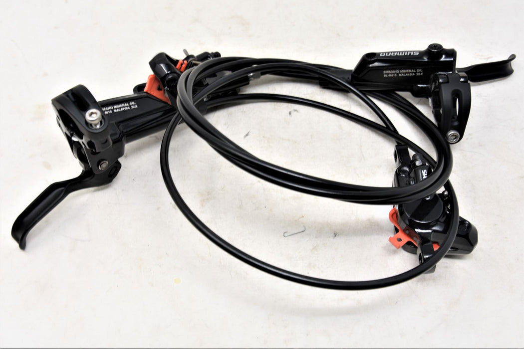 Pair Shimano Deore M615 Hydraulic Disc Brakes Incl Levers, Calipers 800 + 1650mm HOSE