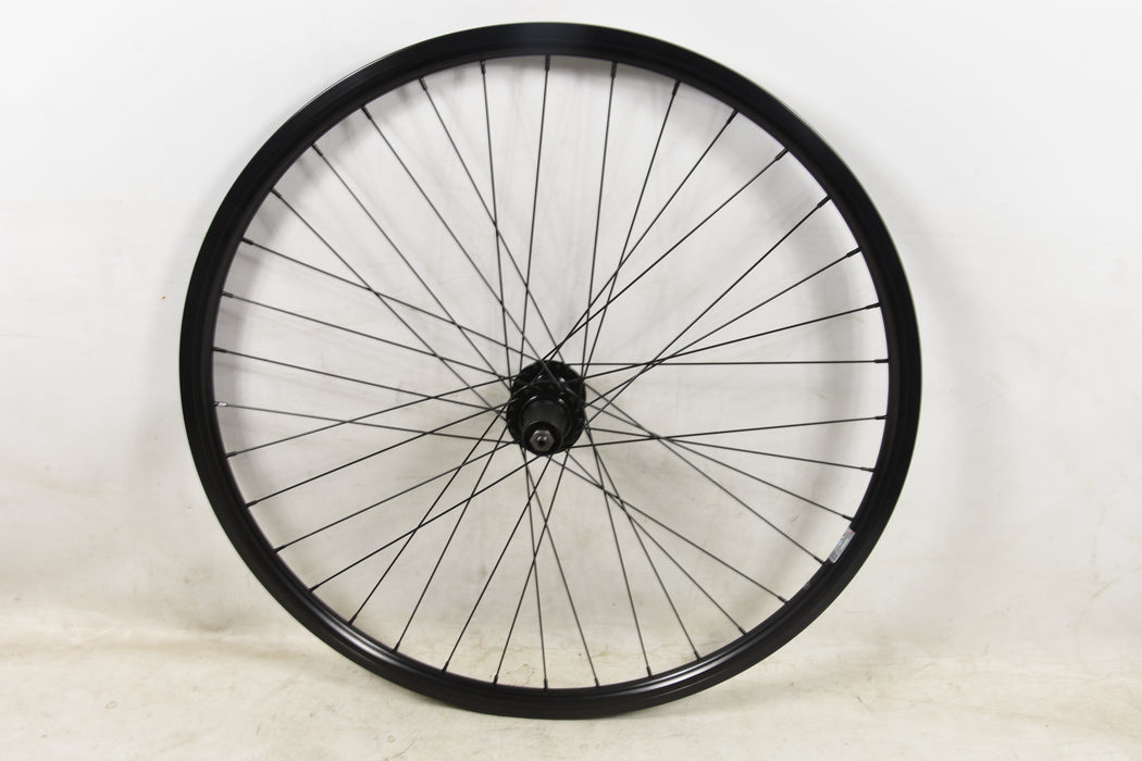 700c 622 x 19 REAR WHEEL 8-9 CASSETTE DISC HUB TREKKING BIKE BLACK DUAL WALL RIM