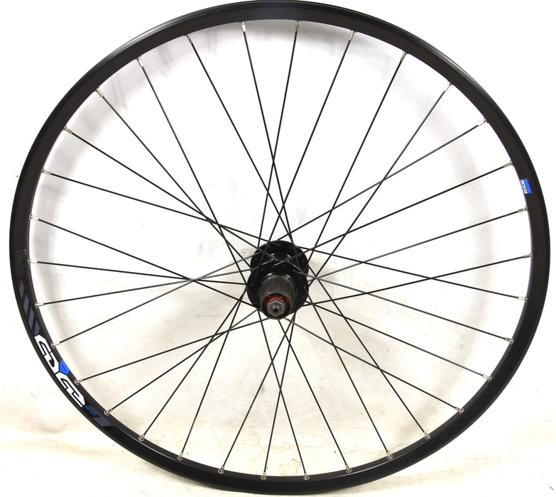 27.5” 584 x17 650B 8-9 CASSETTE REAR MTB DISC WHEEL RYDE EDGE DUAL WALL RIM BLACK