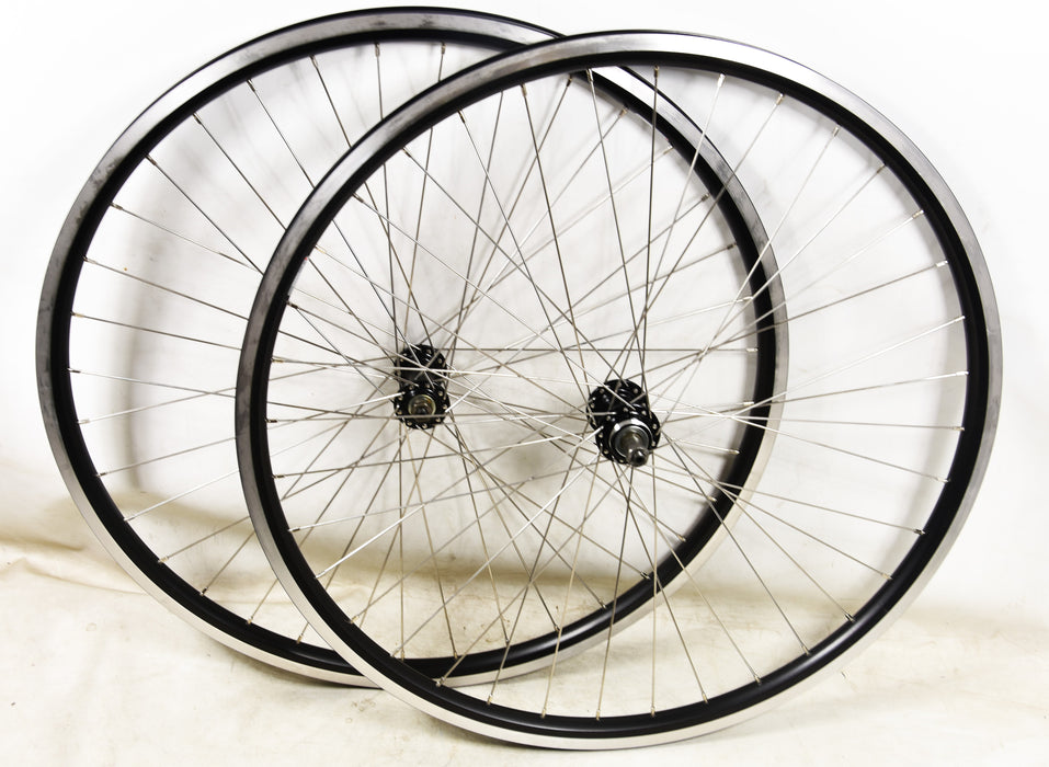 700c WHEELS 5, 6 7 SPEED DOUBLE WALL BLACK RIM QUICK RELEASE HUBS HYBRID/TREKKING