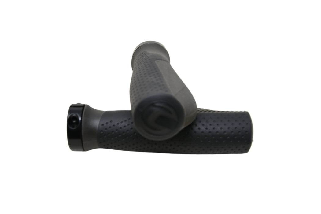 Cannondale Logo Lock on Ergo Style Handlebar grips 130mm City fitness Bike Black Grey