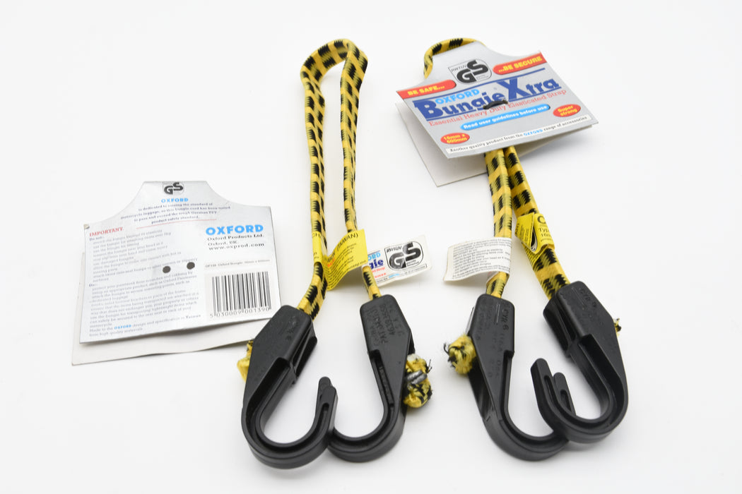 2 x Oxford Products OF139 16 x 600mm/24" Bungee Bungie Xtra Luggage Cords Straps