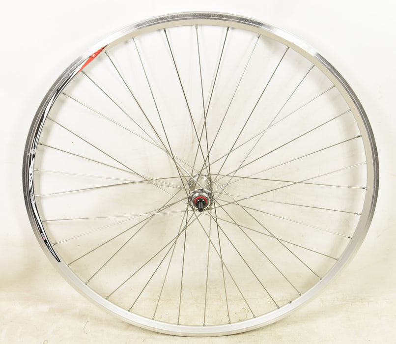 Road - Fixie Bike 700c Front Wheel (622 X13) Alloy Double Wall Rim Silver Alloy Sealed Hub