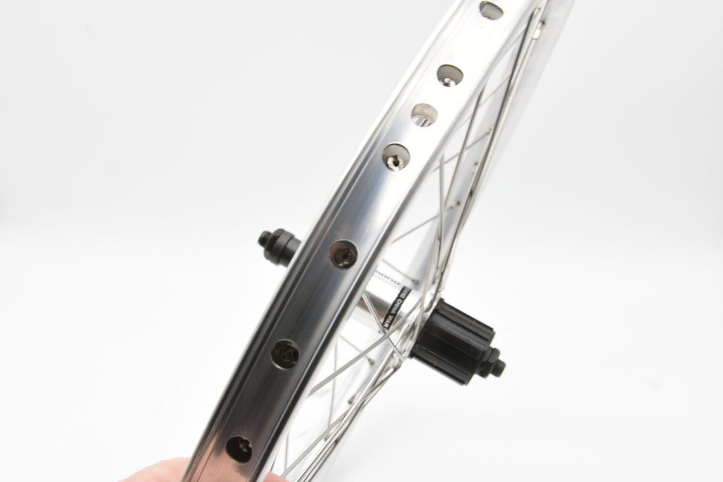 20 X 1.75 406 - 17 Rim Rear Folding Bike MTB Wheel Shimano FH-RM30 7 speed Cassette Hub Silver