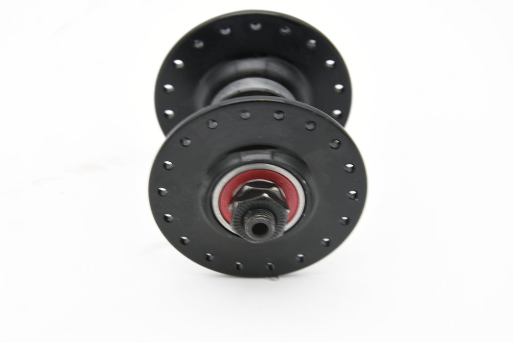 DISC 6 BOLT HUB FRONT WHEEL ALUMINIUM HUB SEALED BEARINGS 36 SPOKE BLACK