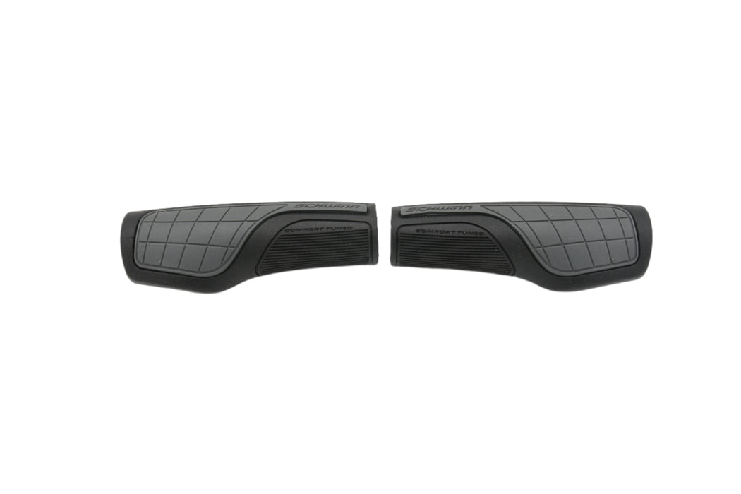 Pair Schwinn Cruiser Comfort Bike Handlebar Grips Ergo Dual Density Black & grey
