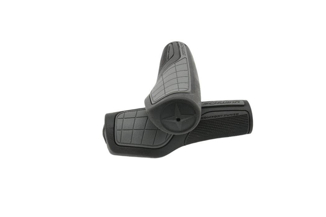 Pair Schwinn Cruiser Comfort Bike Handlebar Grips Ergo Dual Density Black & grey