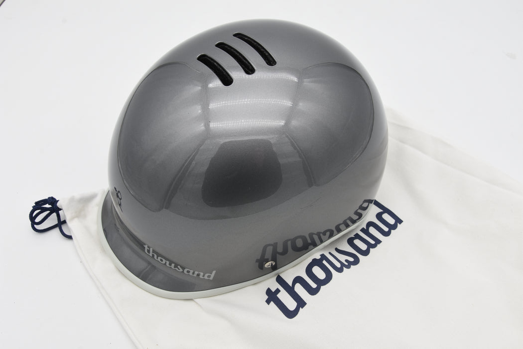 Thousand Heritage urban bike or Roller Skate/board helmet Small 54cm - 57cm Polished Titanium Grey NEW