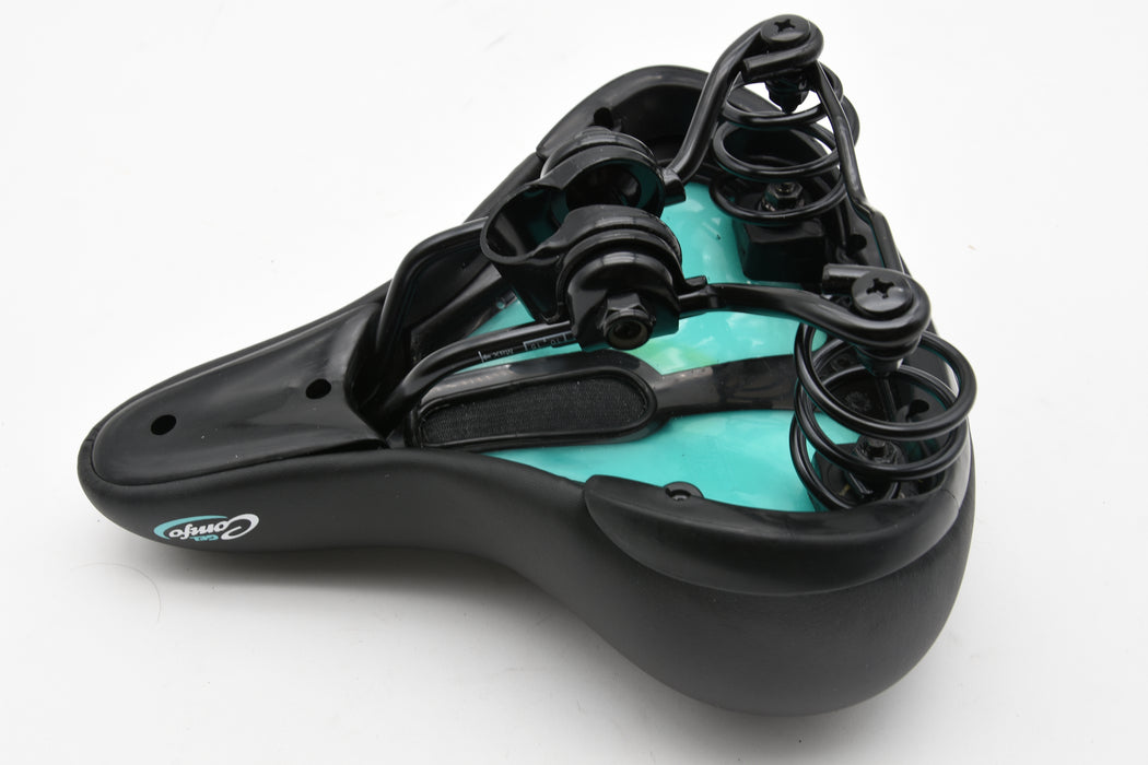 Bioflex Women's Comfo Gel Bike Saddle Black Sprung Seat Shocklite 255mm x 205mm Wide