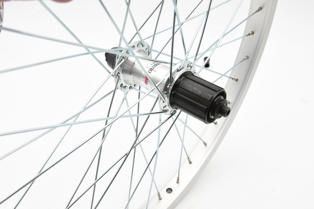 20 X 1.75 Rear Folding Bike MTB Wheel Shimano FH-MC18 8/9speed Cassette Silver