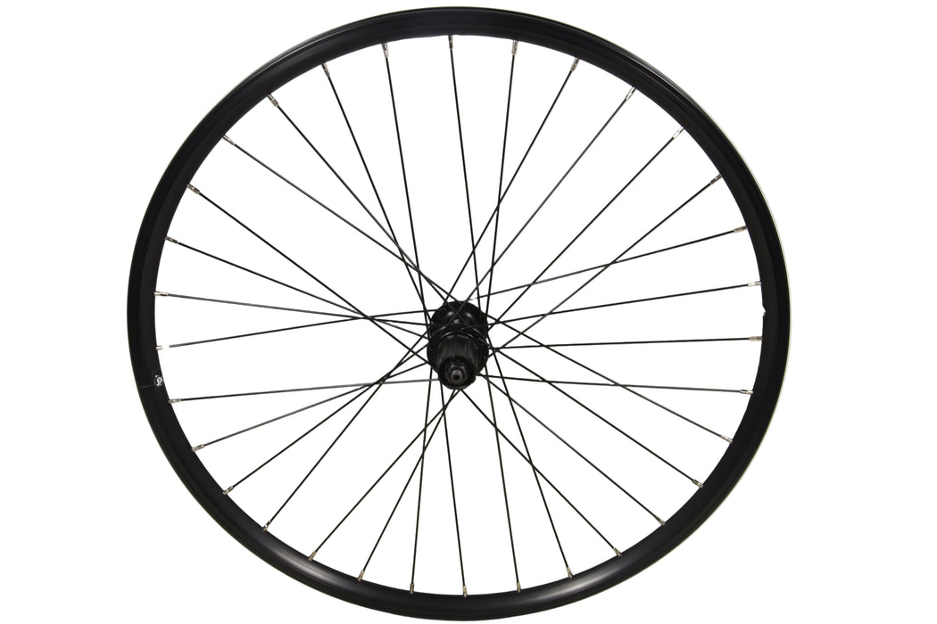 26" 559 - 19 CENTRE LOCK DISC REAR WHEEL SHIMANO FH-RM35 8/9/10 SPEED BLACK RIM