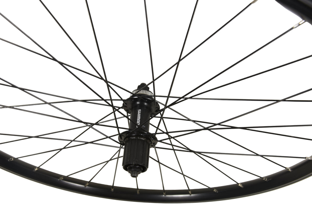 26" 559 - 19 CENTRE LOCK DISC REAR WHEEL SHIMANO FH-RM35 8/9/10 SPEED BLACK RIM