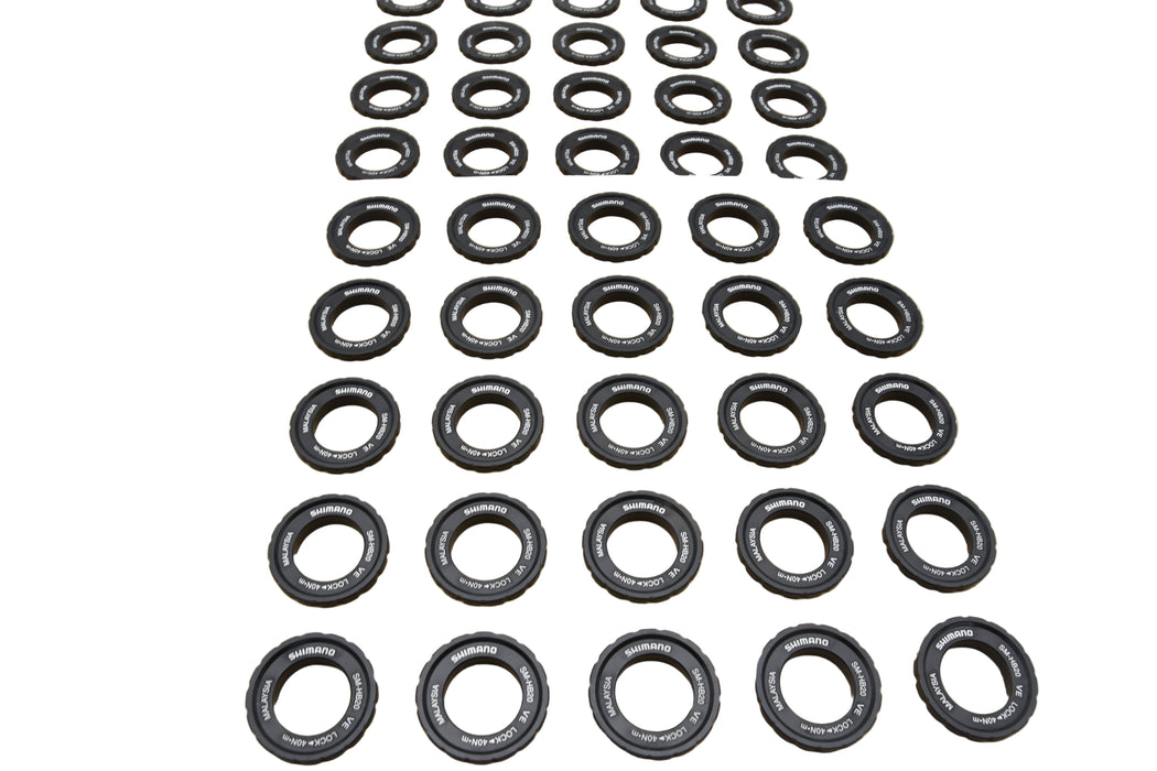 Wholesale Job Lot 50 Fifty Shimano SM-HB20 Centerlock Rotor Lockring Black Hollowtech tool type
