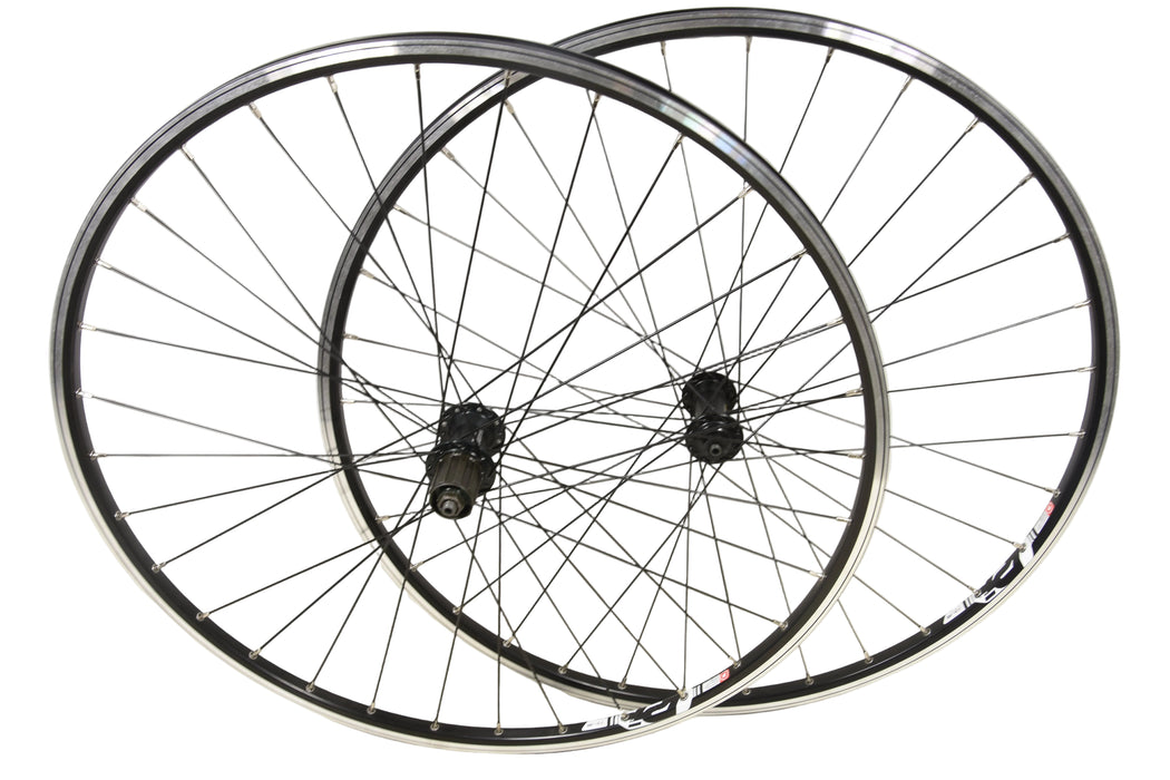 Pair 700c 622 X 13 Road Bike Racer Wheels 8/9 Cassette Black 100/130mm Shimano Hubs