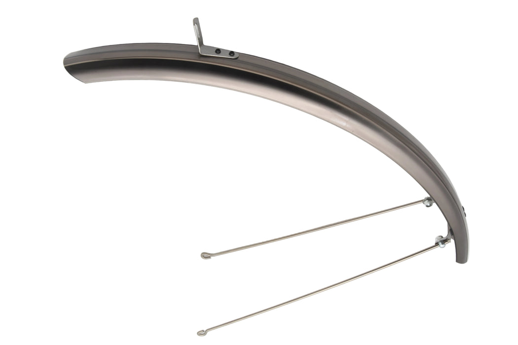 700c X 45mm (28") 3/4" Length Front Plastic Mudguard Grey Smoke Hybrid Bike Fender