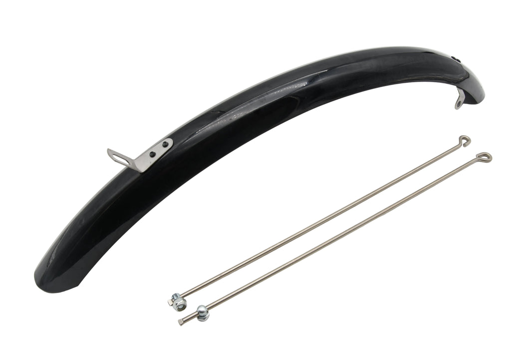 700c X 40mm (28") 3/4" Length Front Plastic Mudguard Black Town Road Hybrid Bike Fender