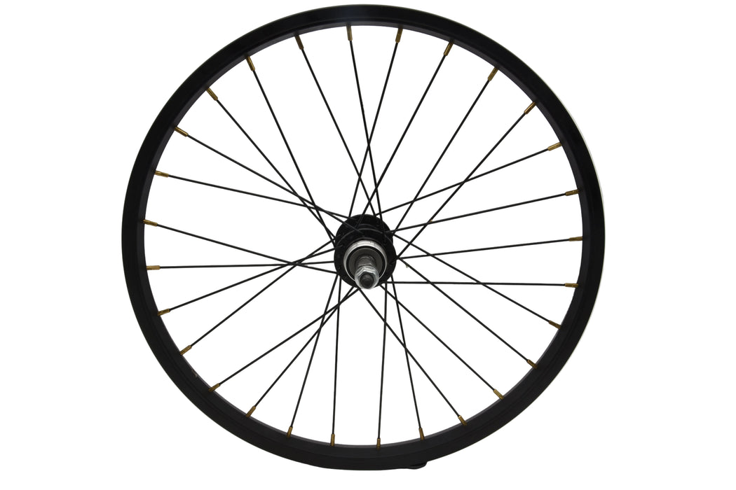 20 X 1.75 Rear Multispeed MTB Wheel Black 130mm 5/6/7 Speed 3/8 axle 406 - 21