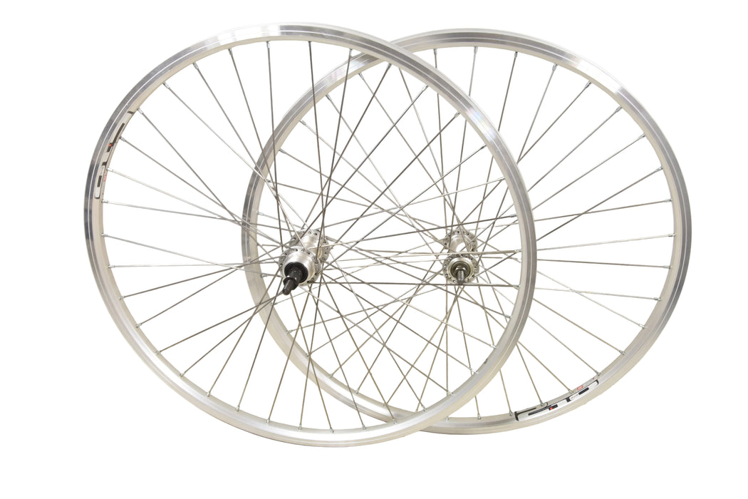 PAIR MTB ATB BIKE 26 x 1.75 559 DOUBLE WALL RIM 6 or 7 MULTI SPEED ALLOY WHEELS