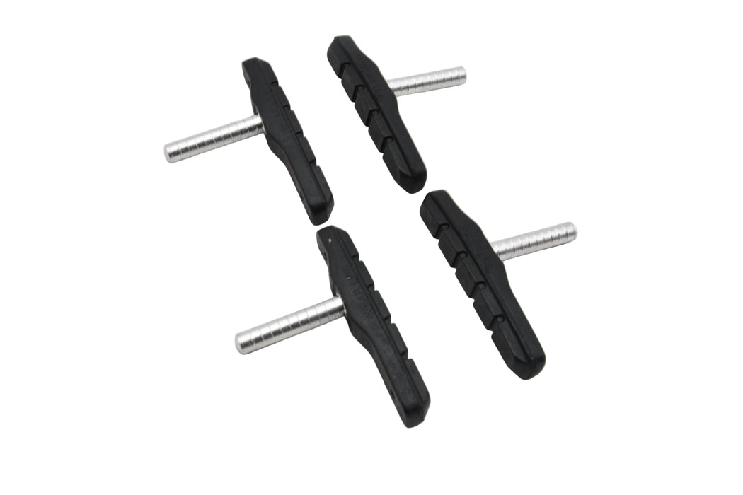 70mm Canti-Lever Brake Blocks Pads Threadless Peg Post Type For Alloy Rims Set of 4 (two pairs)