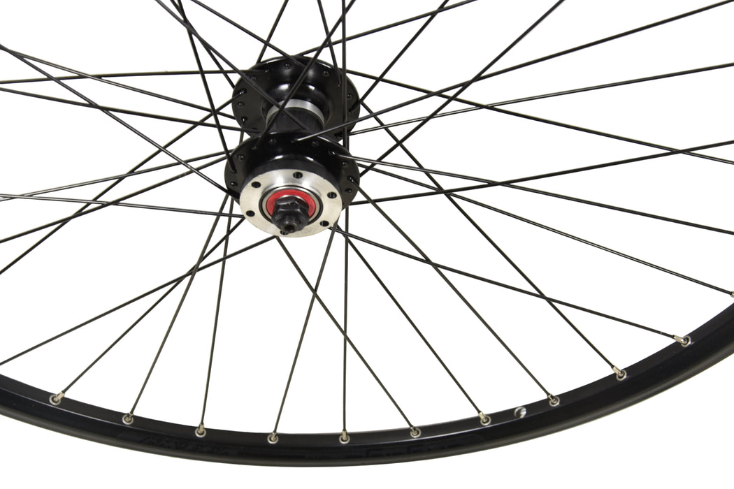 29er 700c Quick Release Disc Hub Bike Front Wheel 622 - 19 Rim Black 6 bolt hub Sealed Bearing