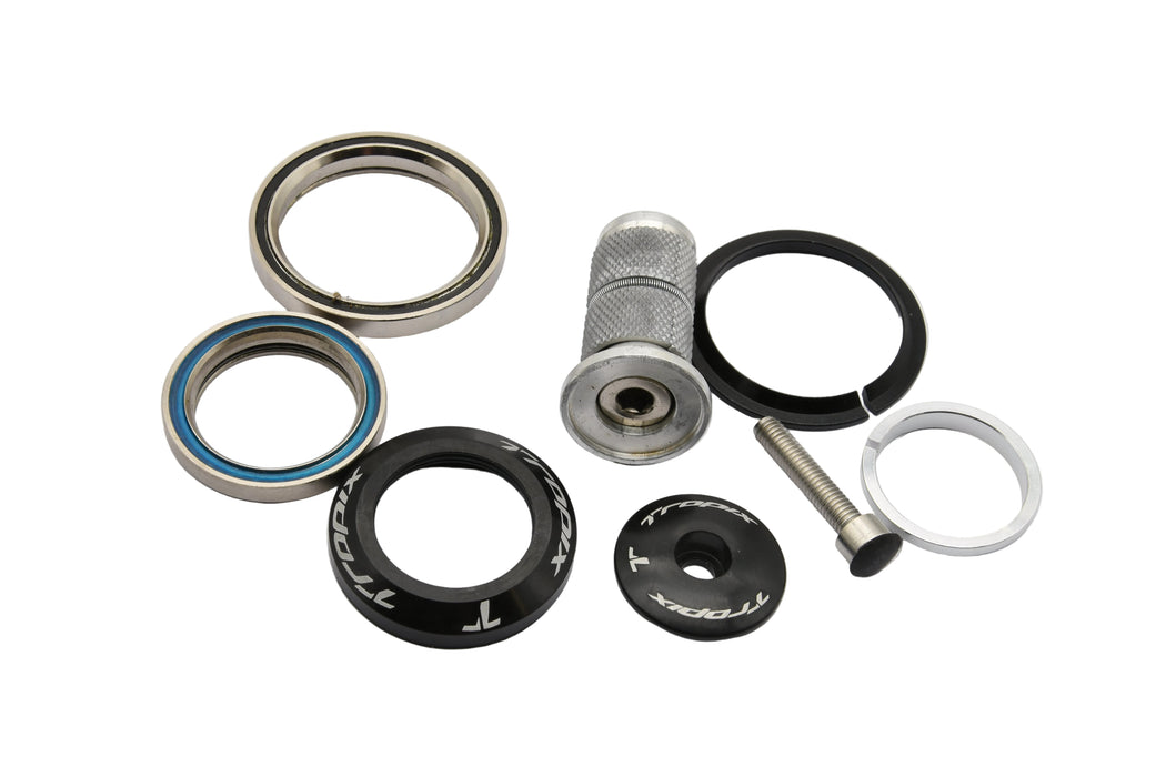 Tropix 1 1/8" - 1.5" Integrated Tapered Head Set with Bung for Carbon Steerer