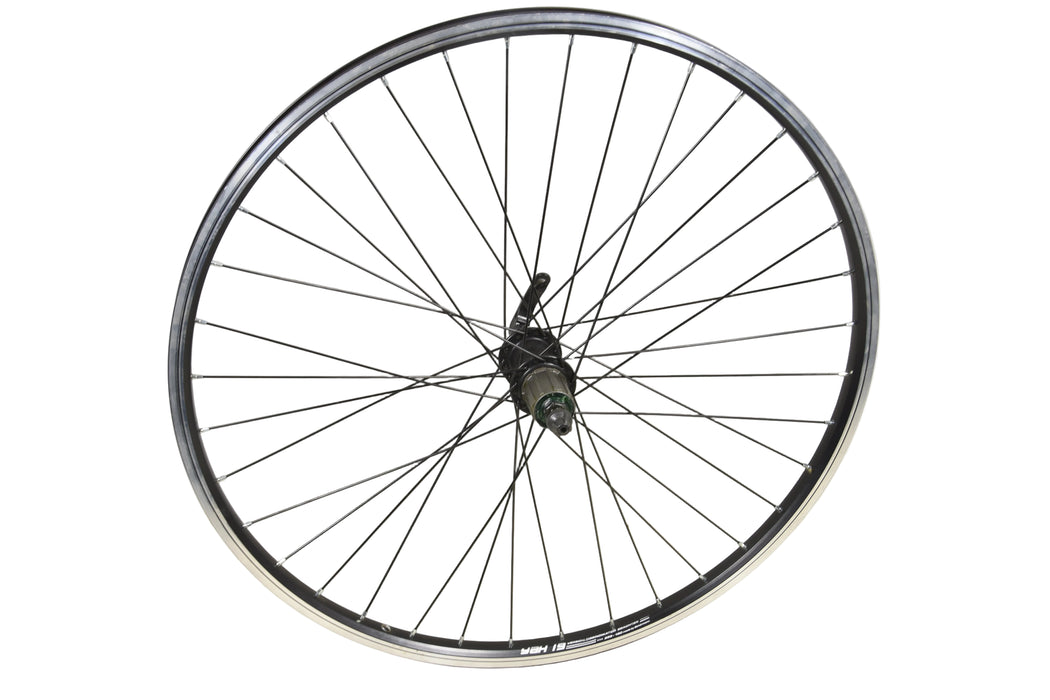 26" RIM 559 - 19 MTB REAR WHEEL 8-9-10 CASSETTE HUB SEAL BEARING BLACK DUAL WALL RIM BRAKE