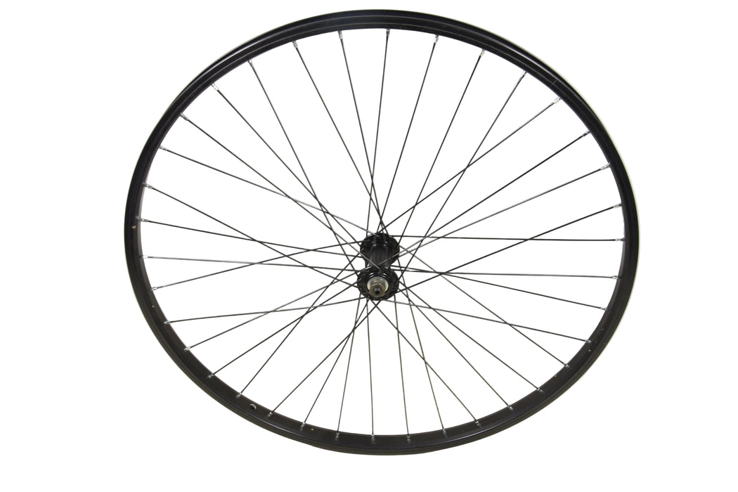 LOW COST 26”  ATB MTB FRONT WHEEL (559 x 21 ) BLACK QUICK RELEASE AXLE RIM BRAKE