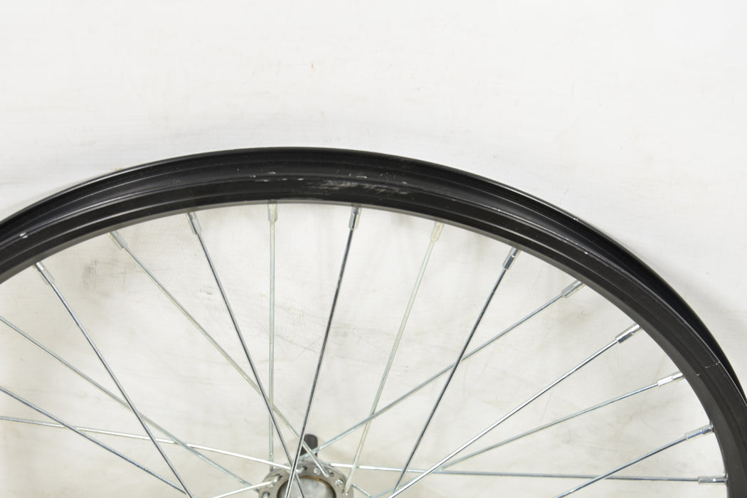20 x 1.75 FRONT ALLOY 406 RIM WHEEL IDEAL FOLDERS, SHOPPERS,KIDS BIKES 100mm OLD BLACK D/WALL SCRATCHED