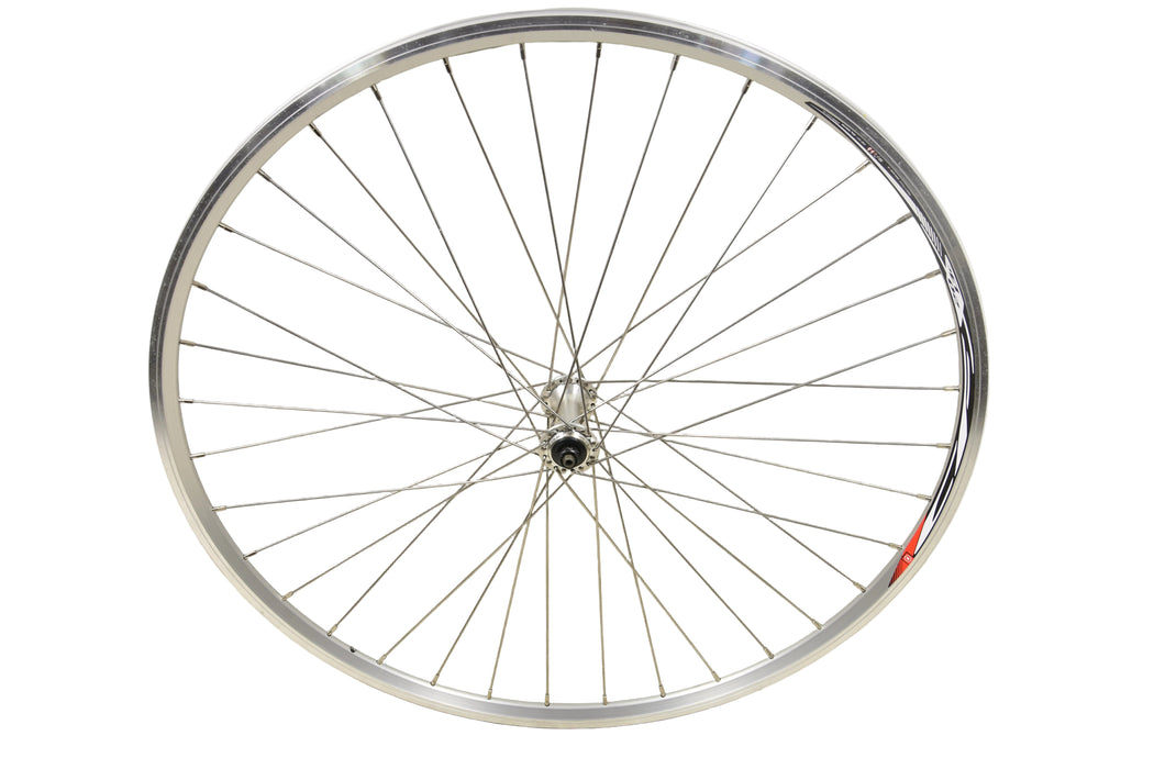 FRONT WHEEL 700c 622-13 ROAD BIKE DOUBLE WALL PROFILE CFX RIM SILVER SHIMANO Q/R HUB