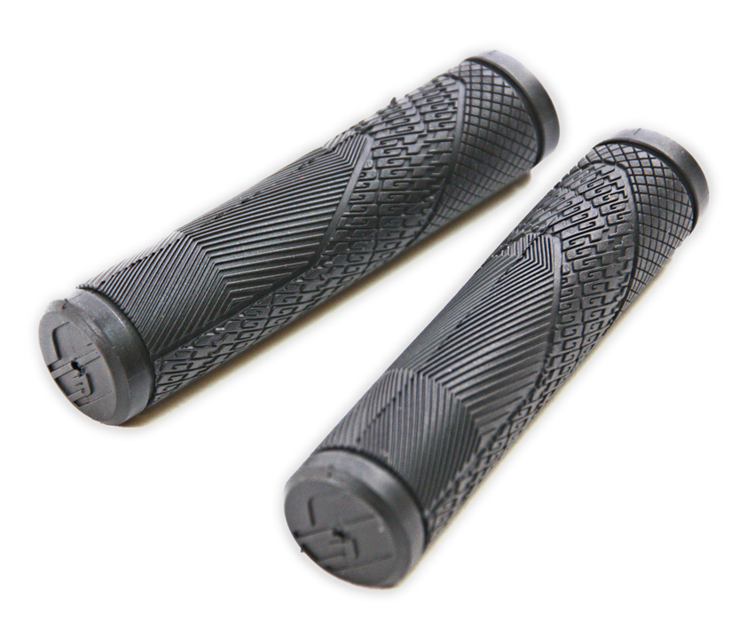 Pair GT BRANDED Bike Handlebar Grips MTB Mountain Bike Hybrid Bike OR ANY BIKE WITH 22.2mm handlebars 130mm Long Black