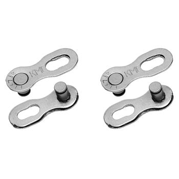 KMC Chain 7/8 Speed EPT Missing Link Joining Link Silver 7.1mm (2 Pairs)