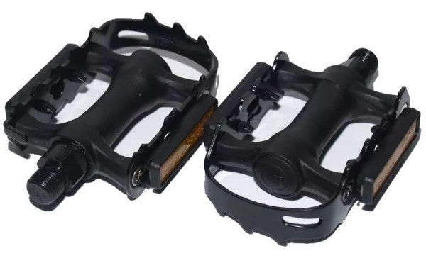 VP 990S Black MTB Adult Pedals 9/16 Thread Low Profile Resin Body with steel Cage