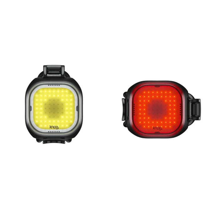 Knog Blinder "Square" Mini Bike Light Twin pack Front & Rear - 50 + 30 Lumens