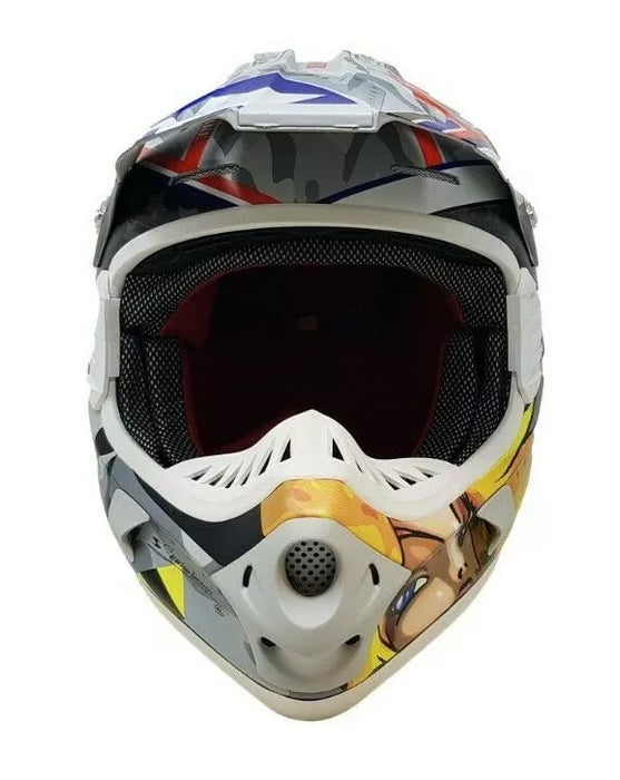 Full Face Downhill Motocross Fiberglass Bike Helmet B.e. Hotter 55cm 57cm 59cm