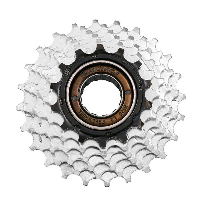 Sunrace 6 Speed 14 - 14T Screw On Road Bike Freewheel MFM2A6DP Silver/Black