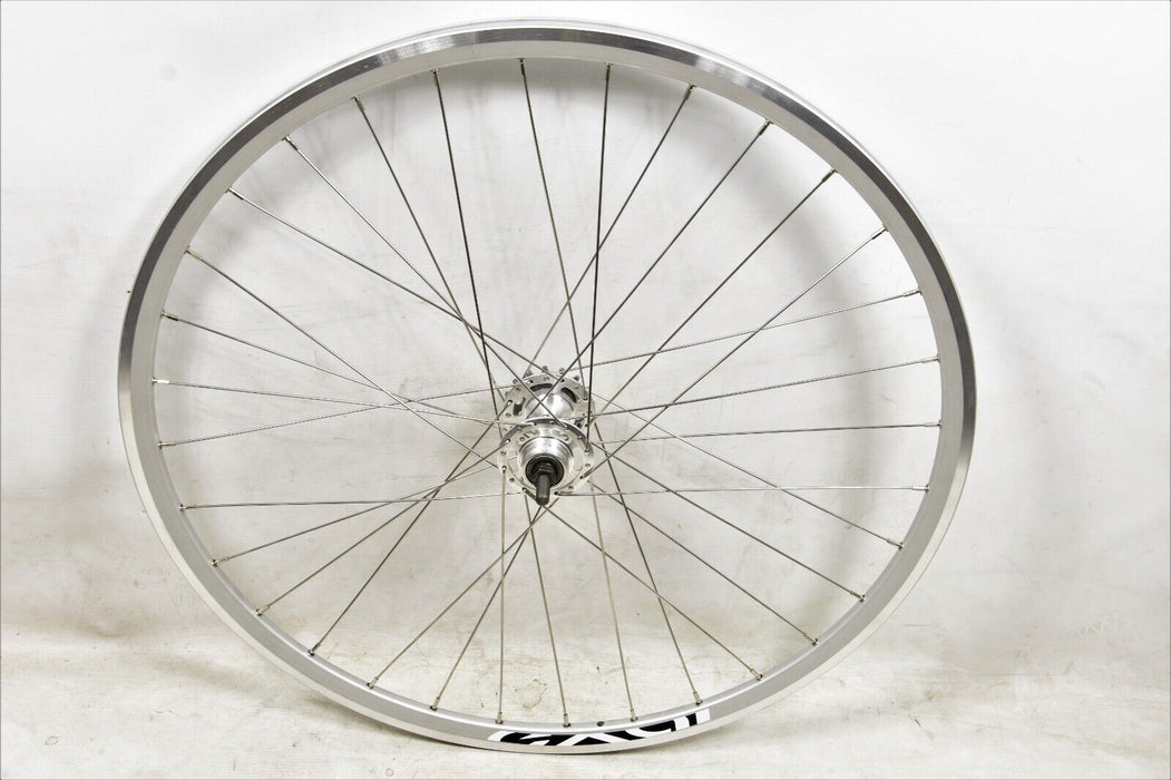 Rear Flip Flop Wheel 700c 622 - 13 Fixie Dual Wall Exal Rim Large Flange Silver