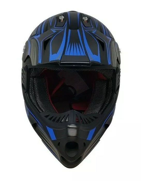 Full Face Downhill Motocross Fibreglass Bike Helmet B.e. Hotter 55cm 57cm Black