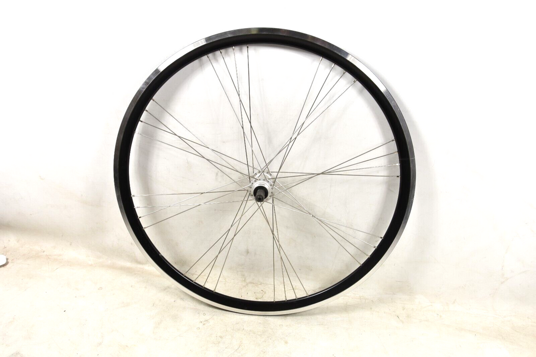 REAR 700c 28” (622x19c) HYBRID WHEEL BLACK DEEP SECTION 8x4 RIM SPOKE 5,6,7 SPD