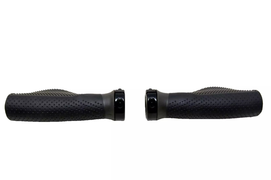 Cannondale Logo Lock on Ergo Style Handlebar grips 130mm City fitness Bike Black Grey